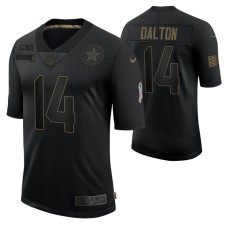 Dallas Cowboys #14 Andy Dalton Black 2020 Salute To Service Limited Jersey