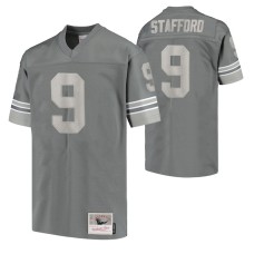 Matthew Stafford Detroit Lions Metal Replica Jersey Charcoal