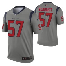 Men Brennan Scarlett Houston Texans Jersey Gray Inverted Legend Edition