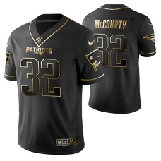 New England Patriots Devin McCourty 100th Season Jersey Black Gold Logo Edition