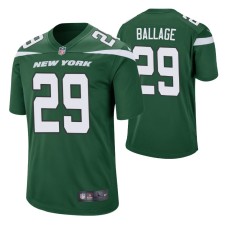 New York Jets Kalen Ballage #29 Game Green Jersey