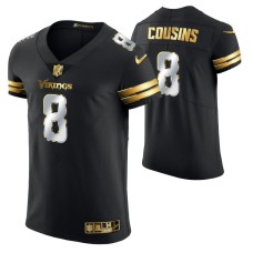 Minnesota Vikings Kirk Cousins #8 Golden Edition Black Vapor Elite Jersey