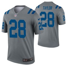 Indianapolis Colts Jonathan Taylor Inverted Legend #28 Gray Jersey