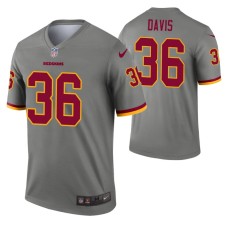 Men Sean Davis Washington Redskins Jersey Gray Inverted Legend