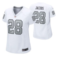 Women Las Vegas Raiders Josh Jacobs #28 Game White Alternate Jersey