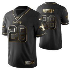 New Orleans Saints Latavius Murray 100th Season Jersey Black Gold Logo Edition