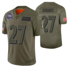 Ravens J.K. Dobbins 2019 Salute to Service #27 Olive Limited Jersey