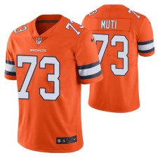 Men Denver Broncos Netane Muti 2020 NFL Draft Orange Color Rush Limited Jersey