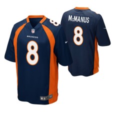 Men Denver Broncos #8 Brandon McManus Navy Nike Game Jersey