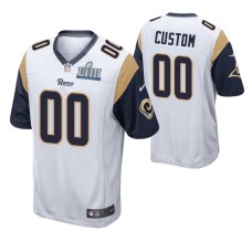 Men Los Angeles Rams Custom Super Bowl LIII Nike Game Jersey White