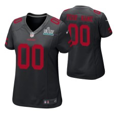 Custom San Francisco 49ers Super Bowl LIV Women Black Game Jersey