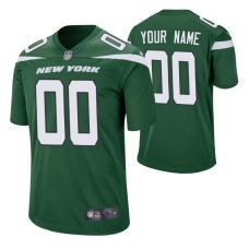 Men New York Jets #00 Custom Nike Green Player Game Jersey