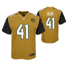 Youth Jaguars Josh Allen Gold Color Rush Game Jersey