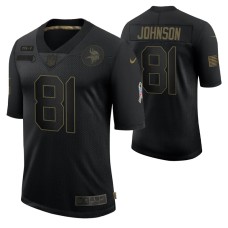 Bisi Johnson No. 81 Minnesota Vikings Black Salute To Service 2020 Limited Jersey