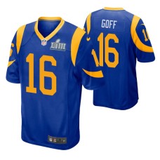 Men Los Angeles Rams Jared Goff Super Bowl LIII Nike Game Jersey Royal