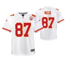 Youth Kansas City Chiefs #87 Travis Kelce White Nike Team Color Game Jersey