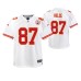 Youth Kansas City Chiefs #87 Travis Kelce White Nike Team Color Game Jersey