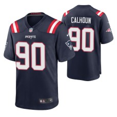 New England Patriots Shilique Calhoun #90 Game Navy Jersey