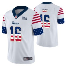 Los Angeles Rams Jared Goff White Independence Day Vapor Limited Jersey