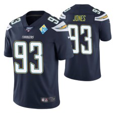 Los Angeles Chargers Justin Jones Navy 60th Anniversary Vapor Limited Men Jersey