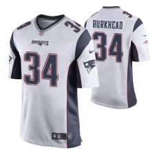 Men New England Patriots #34 Rex Burkhead White Nike Game Jersey