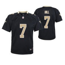 Youth New Orleans Saints #7 Taysom Hill Black Nike Team Color Game Jersey