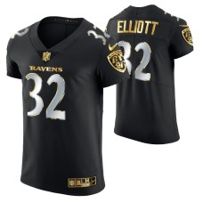 Baltimore Ravens DeShon Elliott #32 Golden Edition Black Elite Jersey