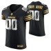 Men Cleveland Browns Custom Golden Edition Black Vapor Elite Jersey