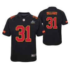 Youth Kansas City Chiefs Damien Williams Super Bowl LV #26 Black Jersey Game Fashion