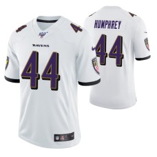 Men Baltimore Ravens Marlon Humphrey White 100th Season Vapor Limited Jersey