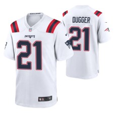 New England Patriots Kyle Dugger 2020 NFL Draft #21 White Game Jersey