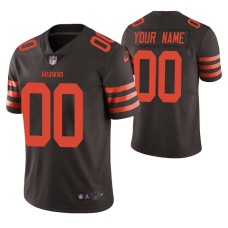 Men Cleveland Browns Custom 2020 NFL Draft Brown Color Rush Limited Jersey