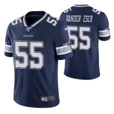 Men Dallas Cowboys Leighton Vander Esch Navy 100th Season Limited Jersey