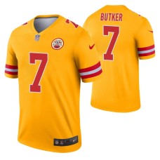 Men Harrison Butker Kansas City Chiefs Jersey Gold Inverted Legend