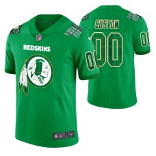 Men Washington Redskins Custom Kelly Green St. Patrick Day Jersey