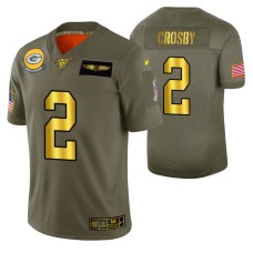 NFL 100th Season Green Bay Packers Mason Crosby Men 2019 Salute to Service Jersey