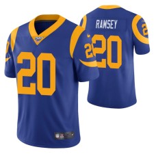 Men Los Angeles Rams Jalen Ramsey Royal 100th Season Vapor Limited Jersey