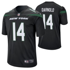 Men New York Jets #14 Sam Darnold Nike Black Player Game Jersey