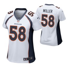 Women Denver Broncos #58 Von Miller white Nike Game Jersey