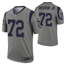 Men Tremayne Anchrum Jr. Los Angeles Rams Jersey Gray Inverted Legend