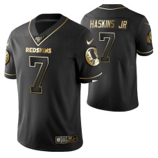 Washington Redskins Dwayne Haskins Jr. 100th Season Jersey Black Gold Logo Edition