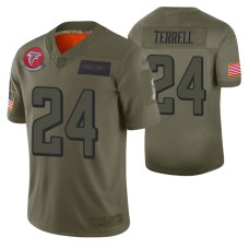 Falcons A.J. Terrell 2019 Salute to Service #24 Olive Limited Jersey