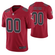 Men Atlanta Falcons #00 Custom Red Nike color rush Limited Jersey