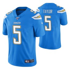 Los Angeles Chargers Tyrod Taylor Powder Blue 100th Season Vapor Limited Men Jersey