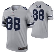 Dallas Cowboys CeeDee Lamb Inverted Legend #88 Gray Jersey