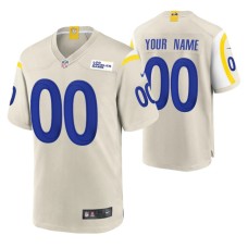 Custom Los Angeles Rams Cream Game Jersey Men