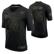 Denver Broncos Custom #00 Black Limited 2020 Salute To Service Jersey