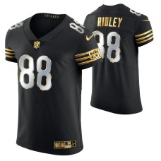 Men Chicago Bears Riley Ridley Golden Edition Black Vapor Elite Jersey