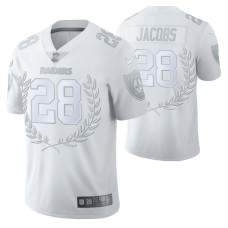 Las Vegas Raiders #28 Josh Jacobs Vapor Limited White Platinum Jersey