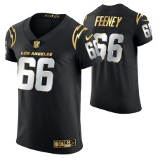 Men Los Angeles Chargers Dan Feeney Golden Edition Black Elite Jersey